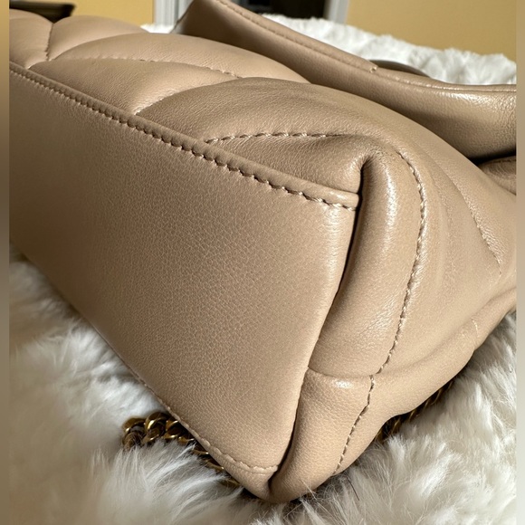 SAINT LAURENT PUFFER TOY BAG IN QUILTED LAMBSKIN - DARK BEIGE - Picture 7 of 15